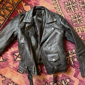 Women's Motorcycle Jacket - Leather - S